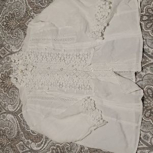 White floral blouse